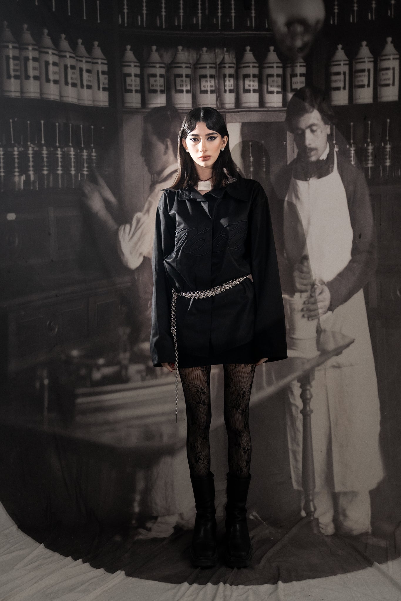 Layer of Self: Black Embroidered Unisex Shirt